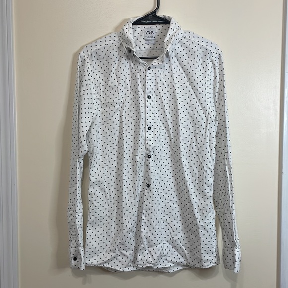 Zara Other - Zara Men Black White Button Up Top Large